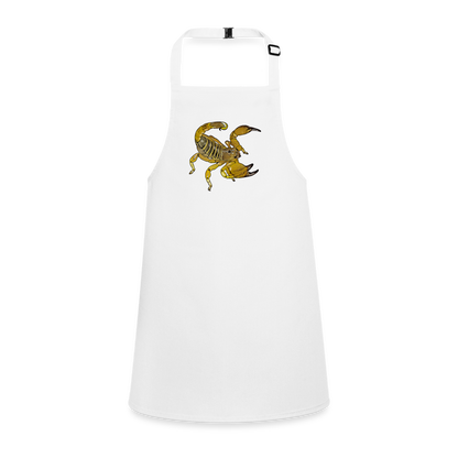 Kinder Kochschürze Scorpio maurus palmatus - weiß