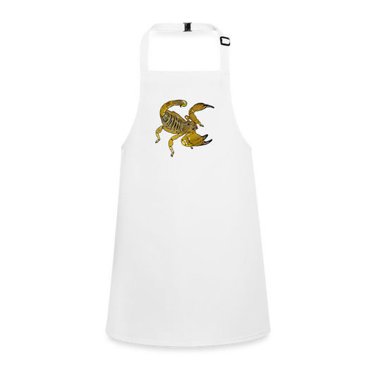 Kinder Kochschürze Scorpio maurus palmatus - weiß