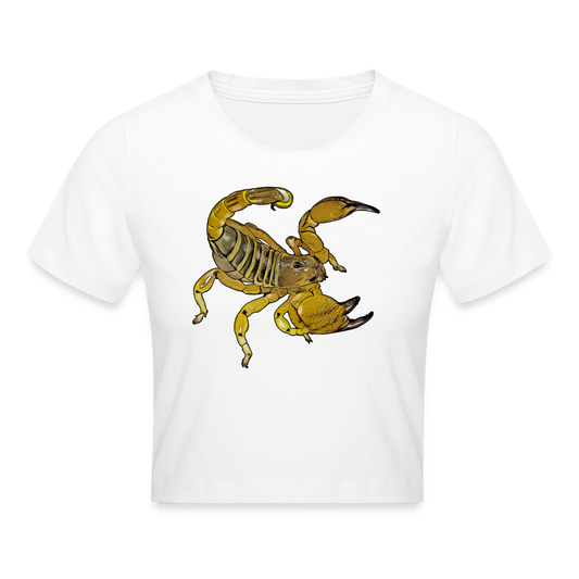 Crop T-Shirt Scorpio maurus palmatus - weiß