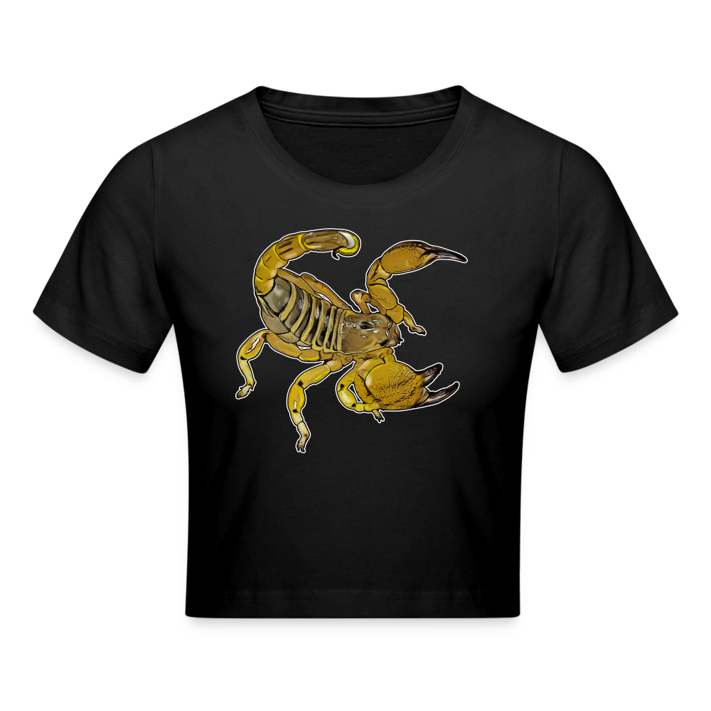 Crop T-Shirt Scorpio maurus palmatus - Schwarz