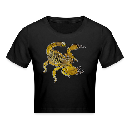 Crop T-Shirt Scorpio maurus palmatus - Schwarz