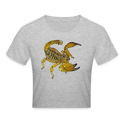 Crop T-Shirt Scorpio maurus palmatus - Grau meliert