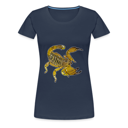 Frauen Basic T-Shirt Scorpio maurus palmatus - Navy