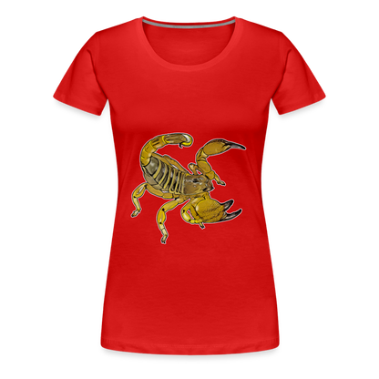 Frauen Basic T-Shirt Scorpio maurus palmatus - Rot