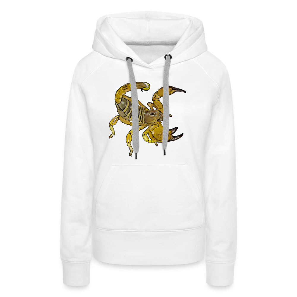 Frauen Hoodie Scorpio maurus palmatus - weiß