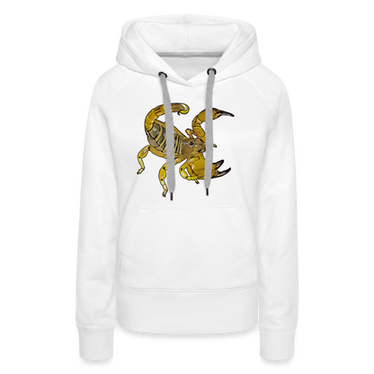 Frauen Hoodie Scorpio maurus palmatus - weiß