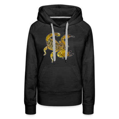 Frauen Hoodie Scorpio maurus palmatus - Schwarz