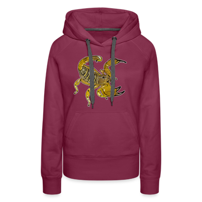 Frauen Hoodie Scorpio maurus palmatus - Bordeaux