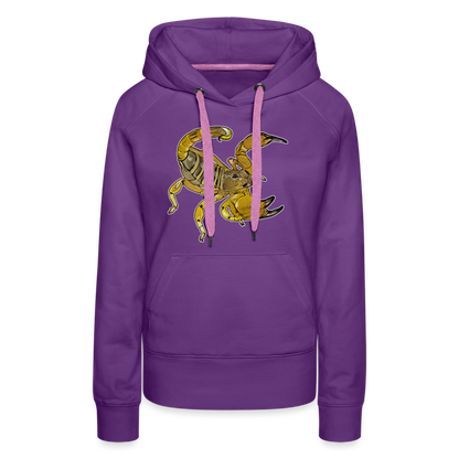 Frauen Hoodie Scorpio maurus palmatus - Purple