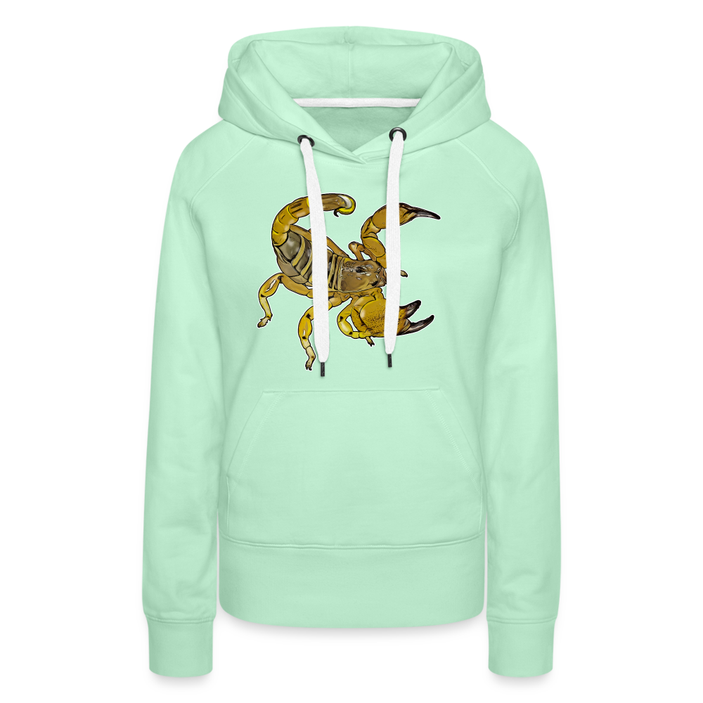 Frauen Hoodie Scorpio maurus palmatus - helles Mintgrün