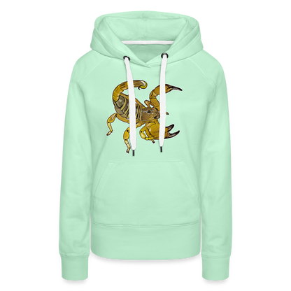 Frauen Hoodie Scorpio maurus palmatus - helles Mintgrün