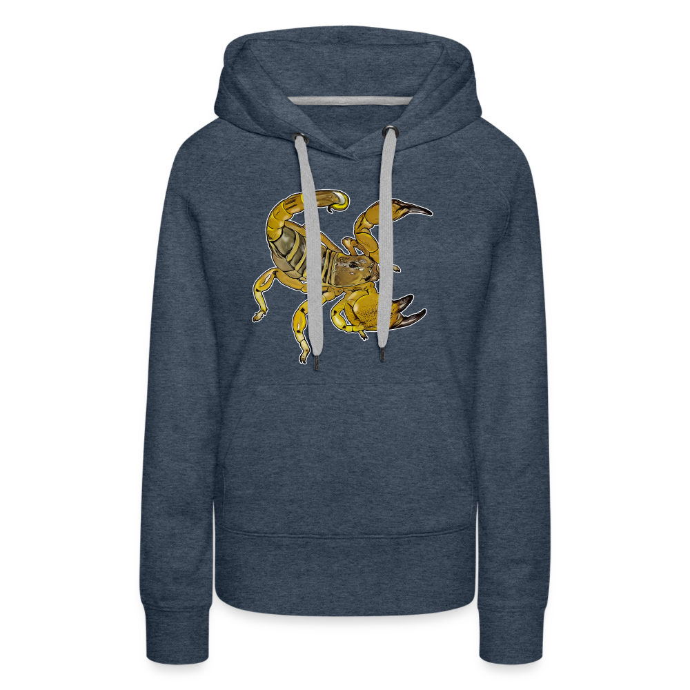 Frauen Hoodie Scorpio maurus palmatus - Jeansblau