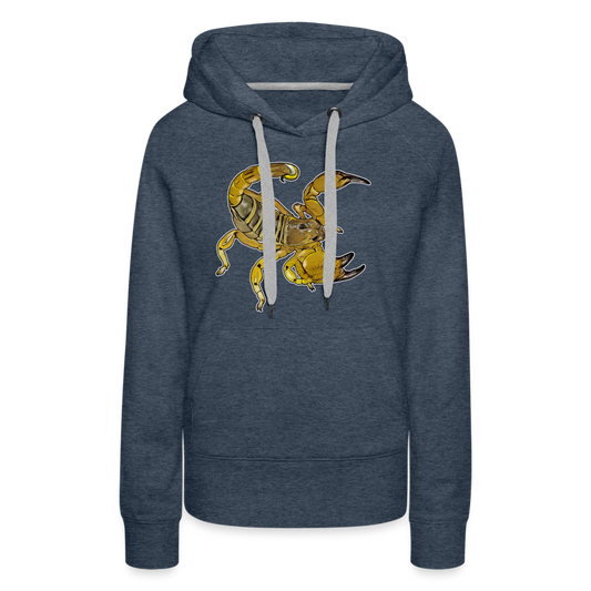 Frauen Hoodie Scorpio maurus palmatus - Jeansblau