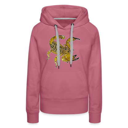 Frauen Hoodie Scorpio maurus palmatus - Malve