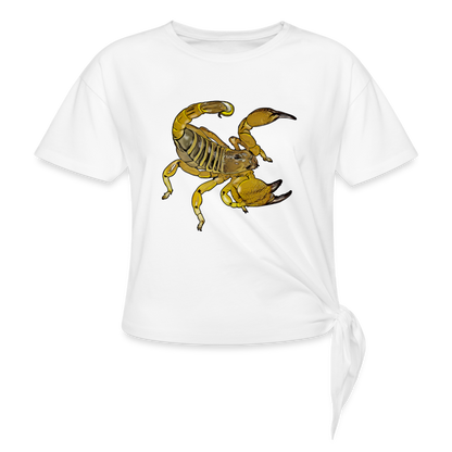 Frauen Knotenshirt Scorpio maurus palmatus - weiß