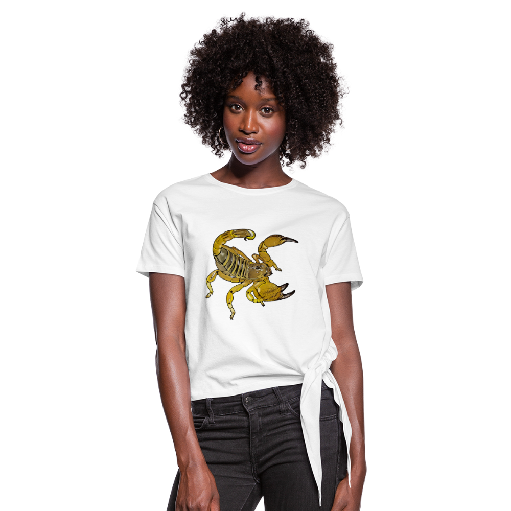 Frauen Knotenshirt Scorpio maurus palmatus - weiß