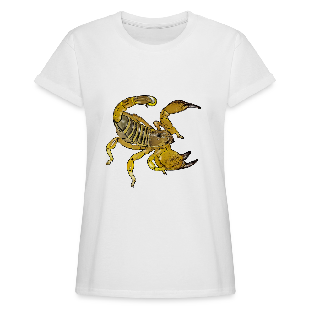 Frauen Oversized T-Shirt Scorpio maurus palmatus - weiß