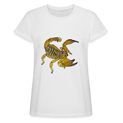 Frauen Oversized T-Shirt Scorpio maurus palmatus - weiß