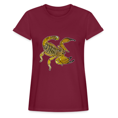 Frauen Oversized T-Shirt Scorpio maurus palmatus - Bordeaux