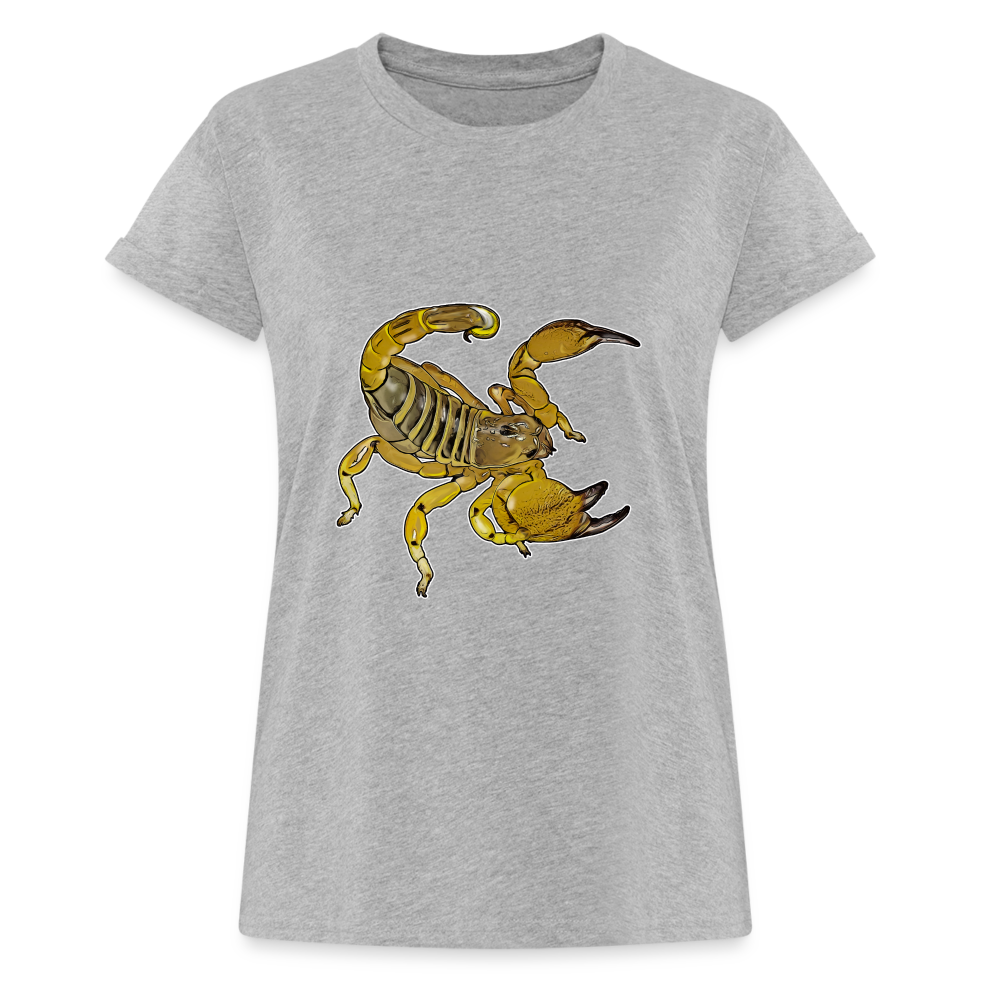 Frauen Oversized T-Shirt Scorpio maurus palmatus - Grau meliert