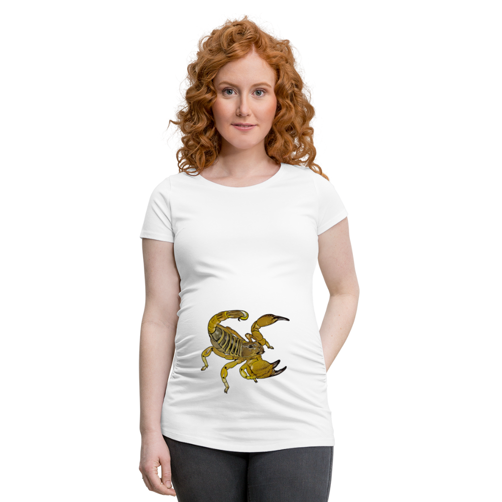 Frauen Schwangerschafts-T-Shirt Scorpio maurus palmatus - weiß