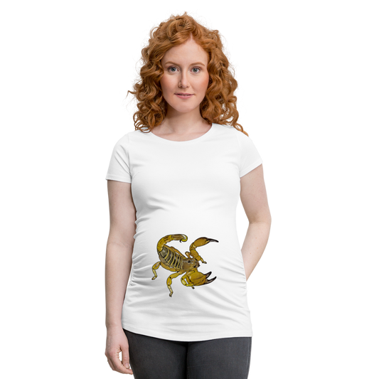 Frauen Schwangerschafts-T-Shirt Scorpio maurus palmatus - weiß