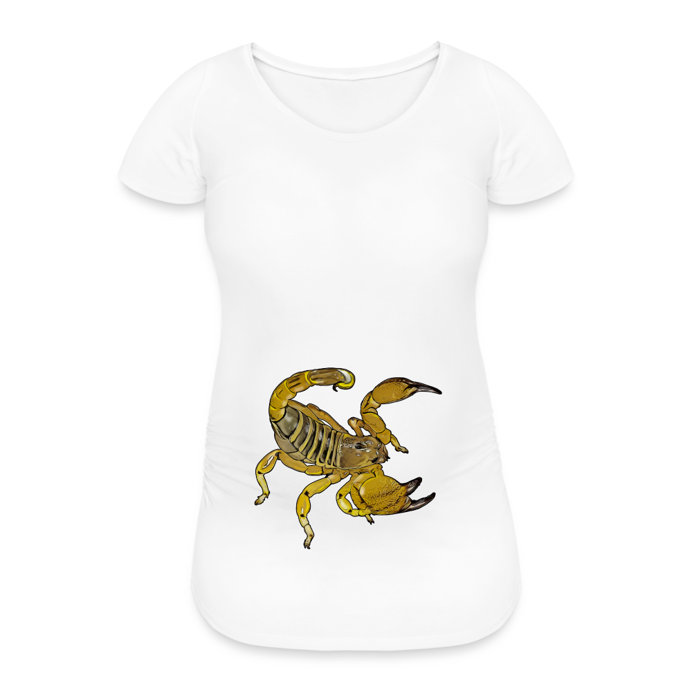 Frauen Schwangerschafts-T-Shirt Scorpio maurus palmatus - weiß