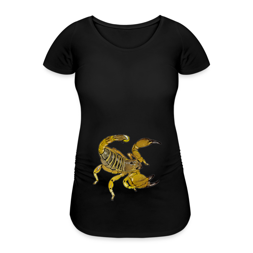 Frauen Schwangerschafts-T-Shirt Scorpio maurus palmatus - Schwarz