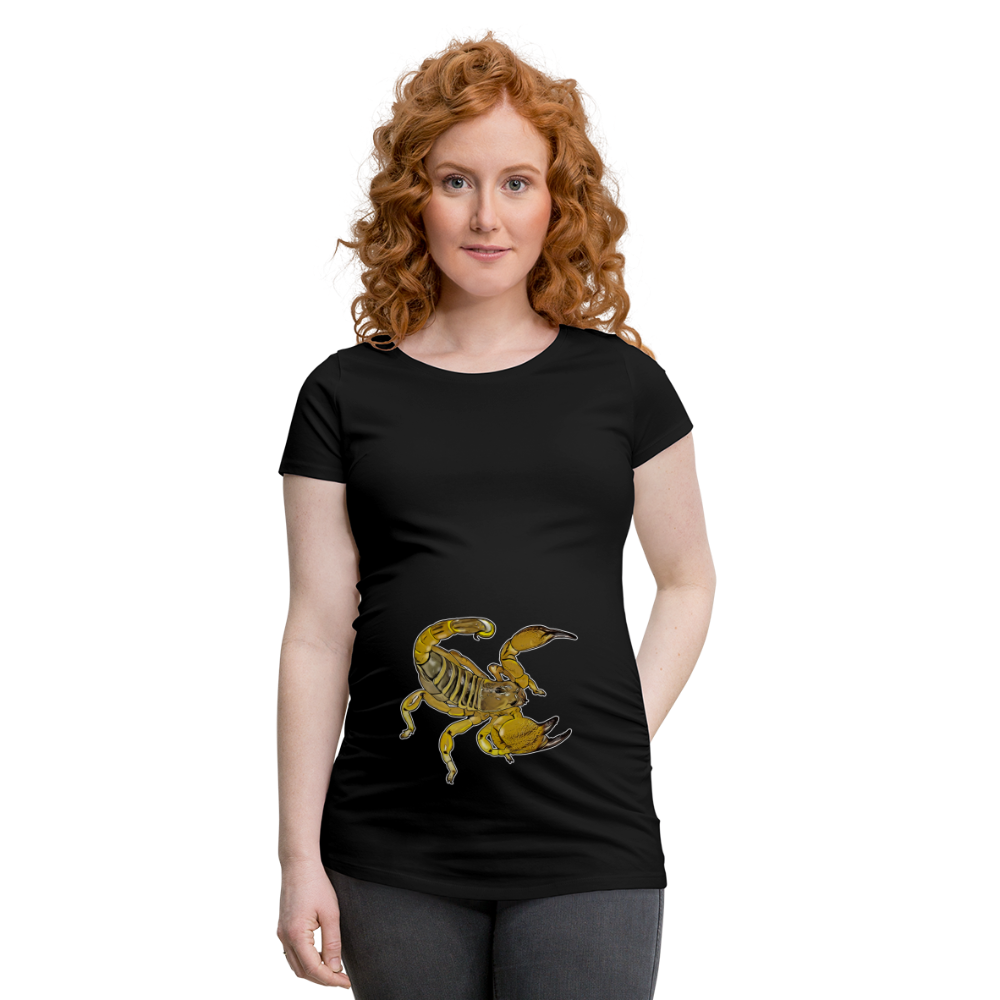 Frauen Schwangerschafts-T-Shirt Scorpio maurus palmatus - Schwarz