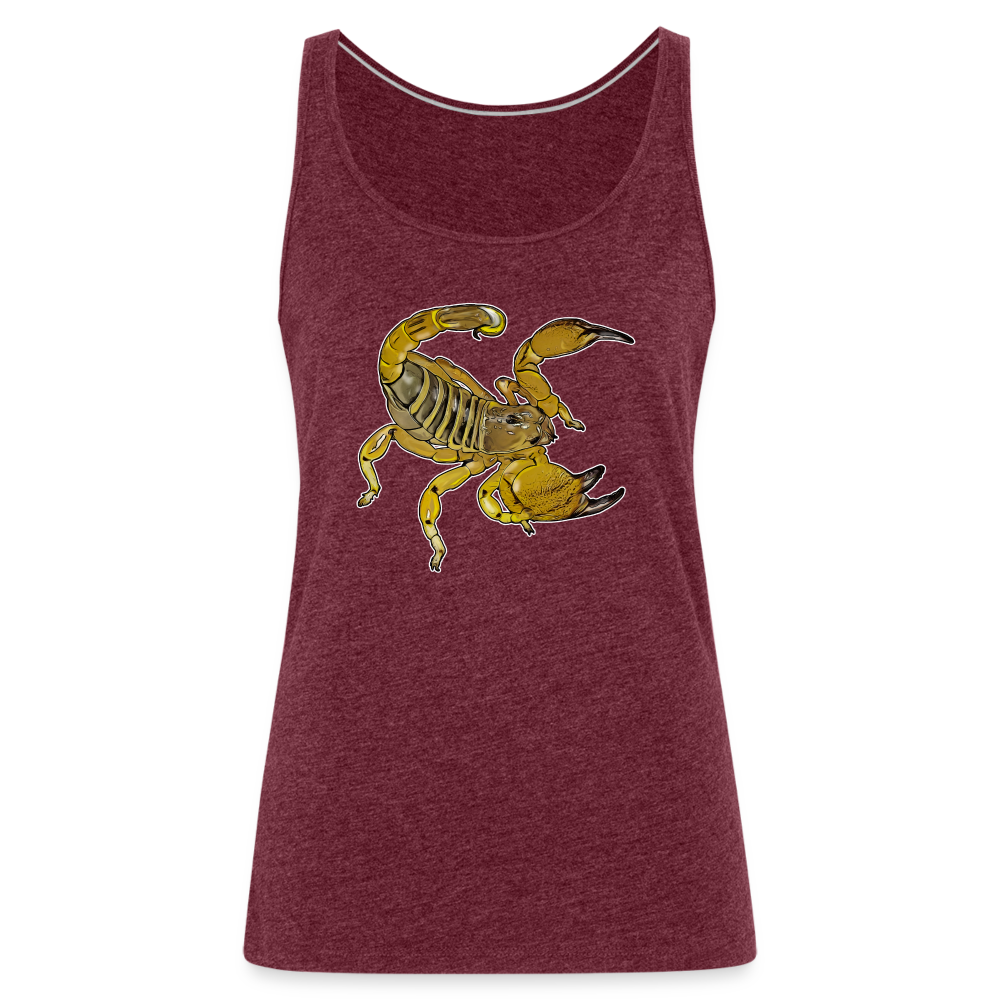 Frauen Tank Top Scorpio maurus palmatus - Bordeauxrot meliert