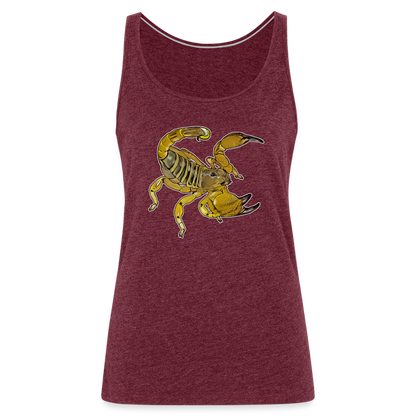 Frauen Tank Top Scorpio maurus palmatus - Bordeauxrot meliert