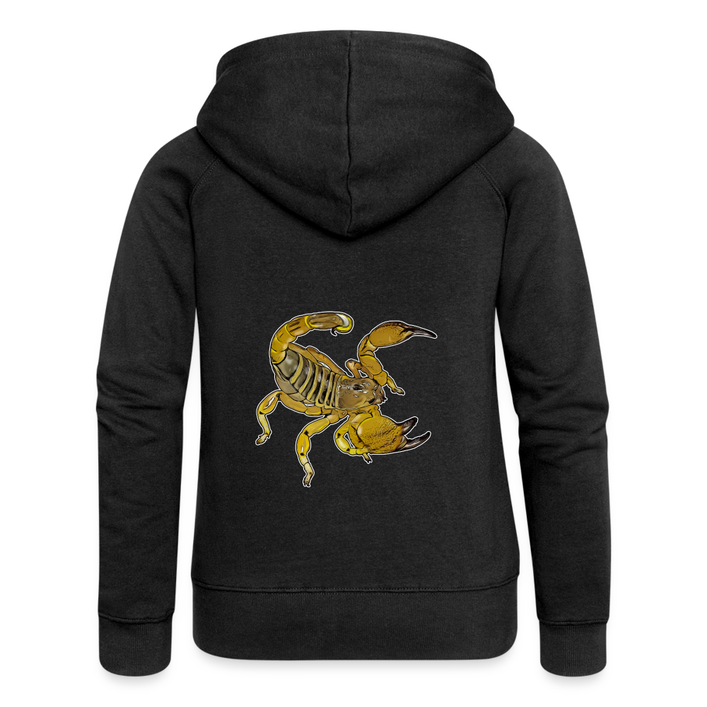 Frauen Zip-Hoodie Scorpio maurus palmatus - Schwarz