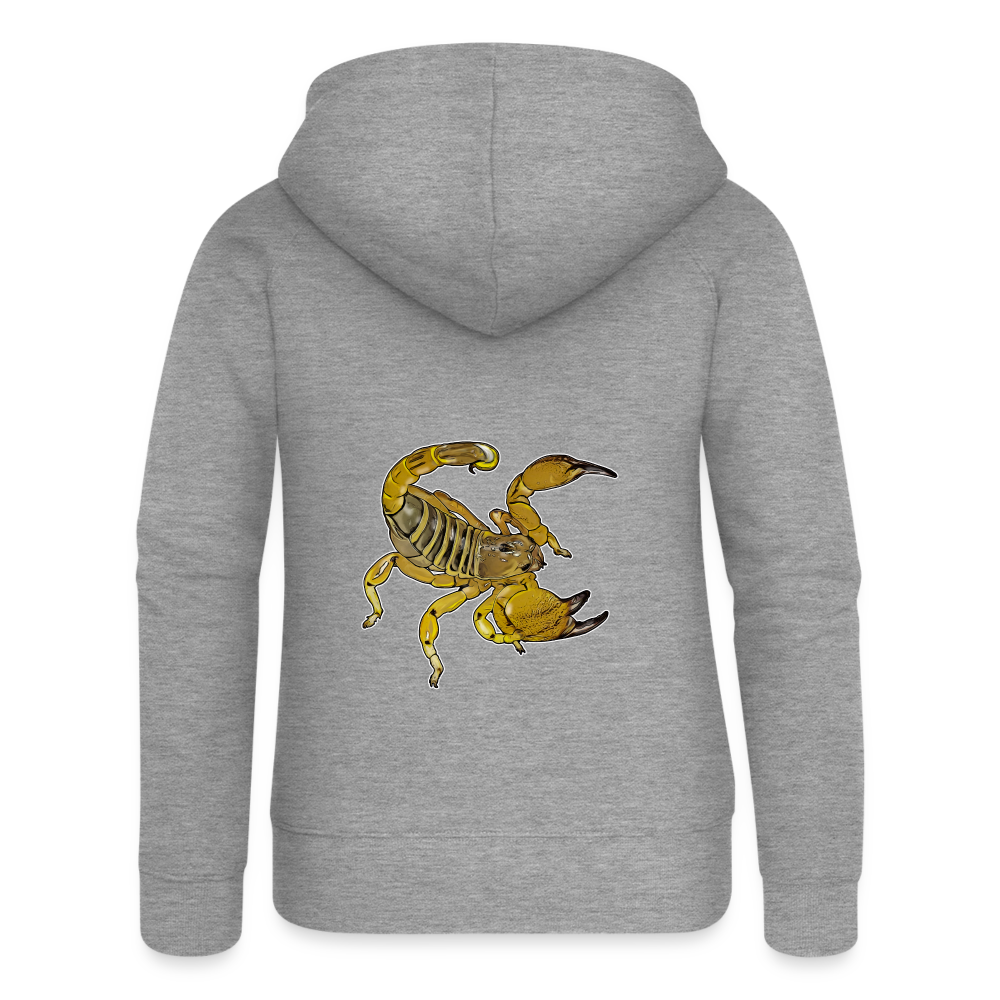 Frauen Zip-Hoodie Scorpio maurus palmatus - Grau meliert