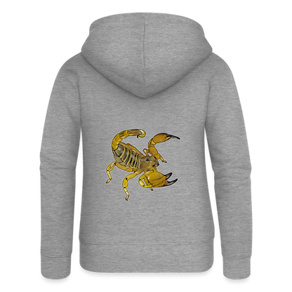 Frauen Zip-Hoodie Scorpio maurus palmatus - Grau meliert