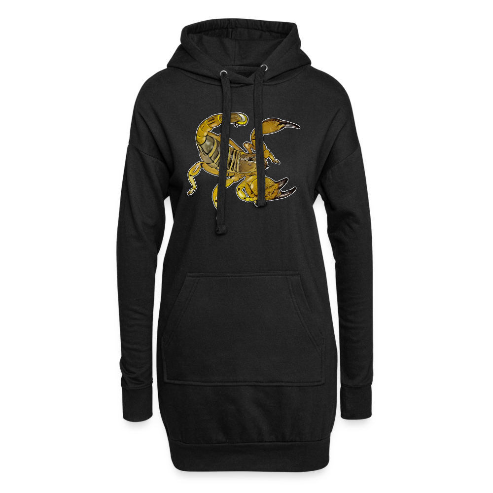 Hoodie-Kleid Scorpio maurus palmatus - Schwarz
