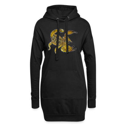 Hoodie-Kleid Scorpio maurus palmatus - Schwarz