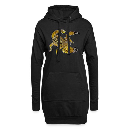 Hoodie-Kleid Scorpio maurus palmatus - Schwarz