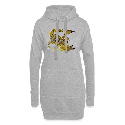 Hoodie-Kleid Scorpio maurus palmatus - Grau meliert