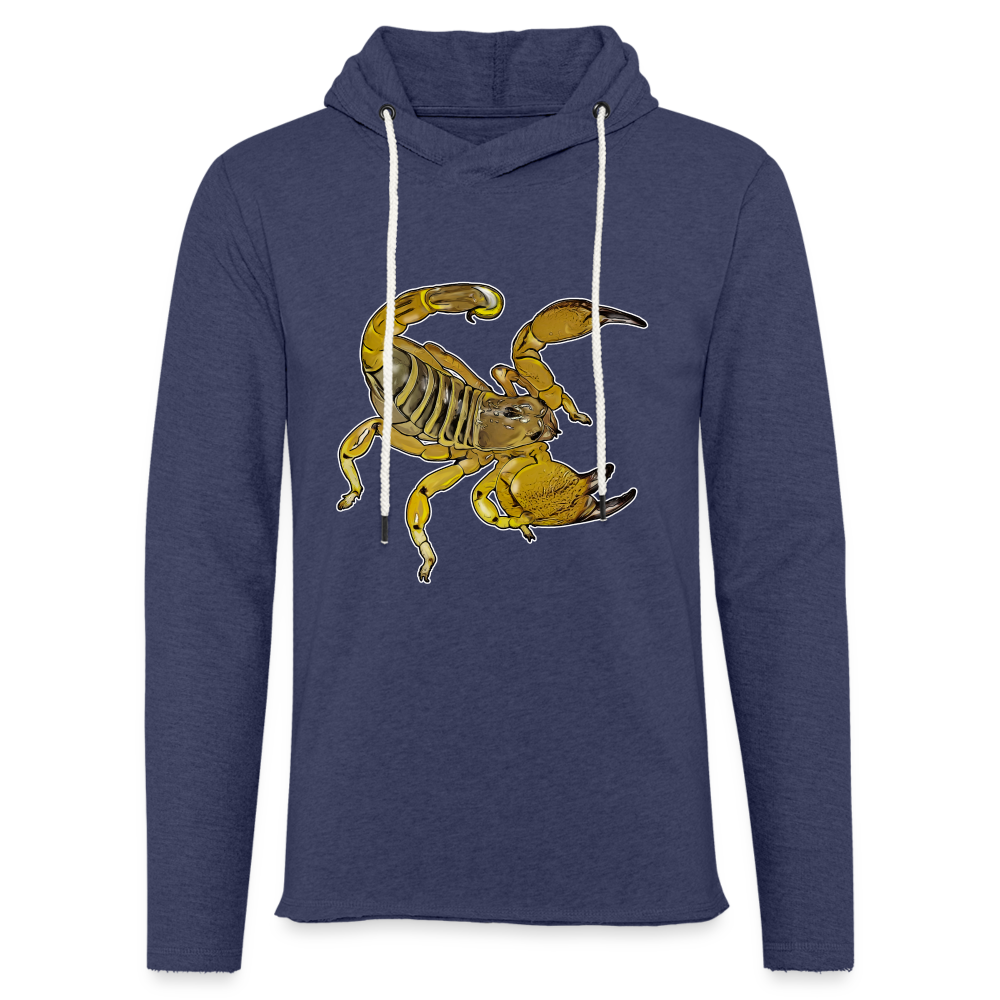Unisex Kapuzensweatshirt Scorpio maurus palmatus - Navy meliert