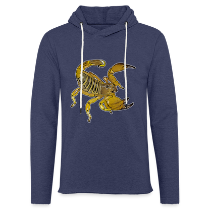 Unisex Kapuzensweatshirt Scorpio maurus palmatus - Navy meliert