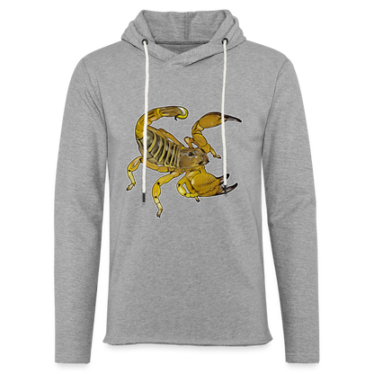 Unisex Kapuzensweatshirt Scorpio maurus palmatus - Grau meliert