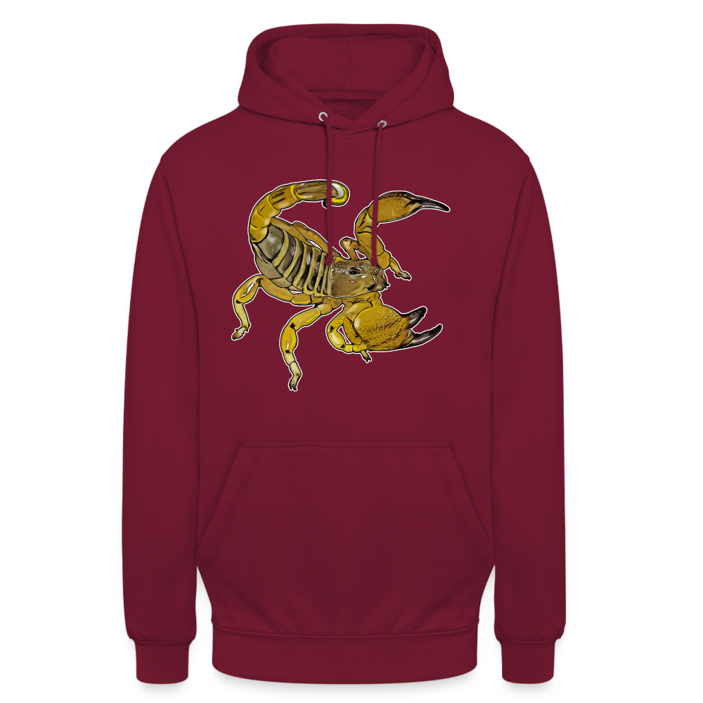 Unisex Hoodie Scorpio maurus palmatus - Bordeaux