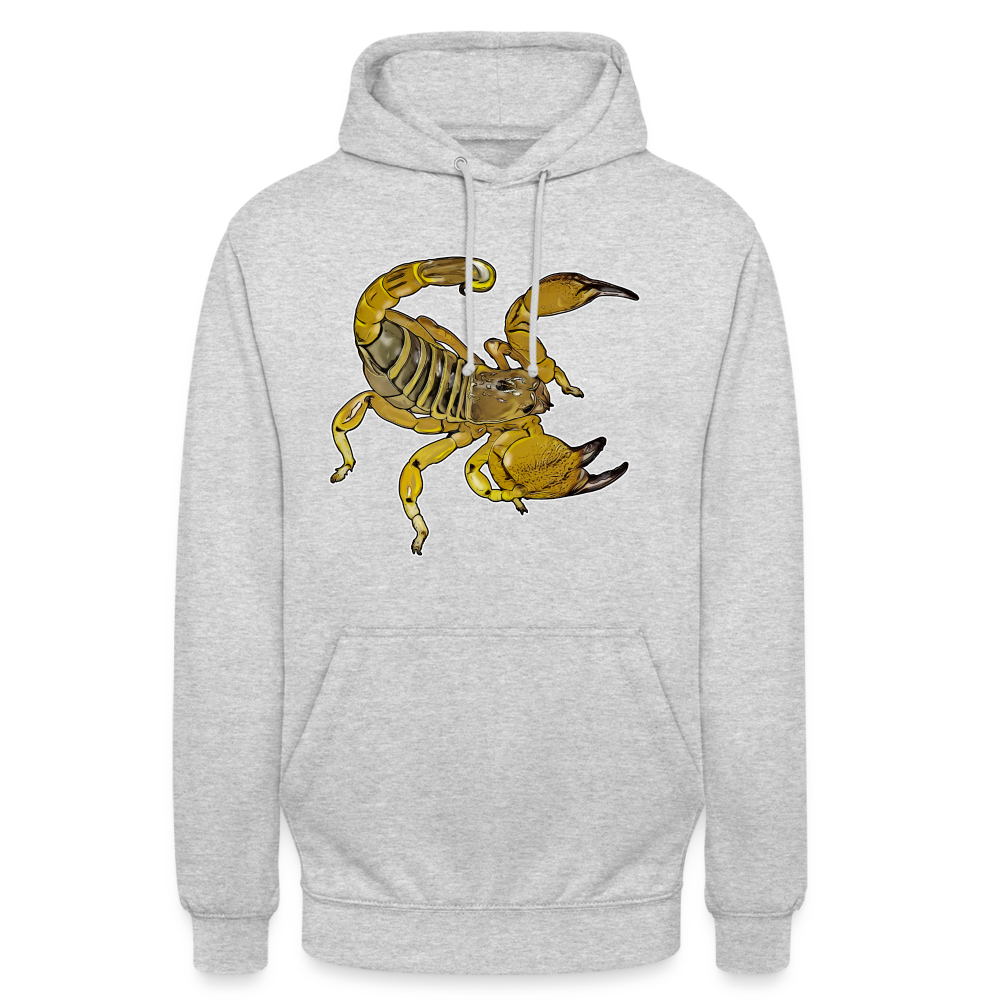 Unisex Hoodie Scorpio maurus palmatus - Hellgrau meliert