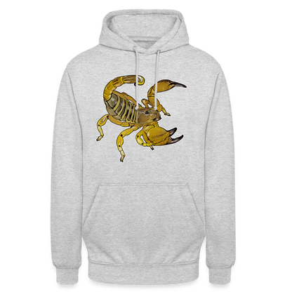 Unisex Hoodie Scorpio maurus palmatus - Hellgrau meliert