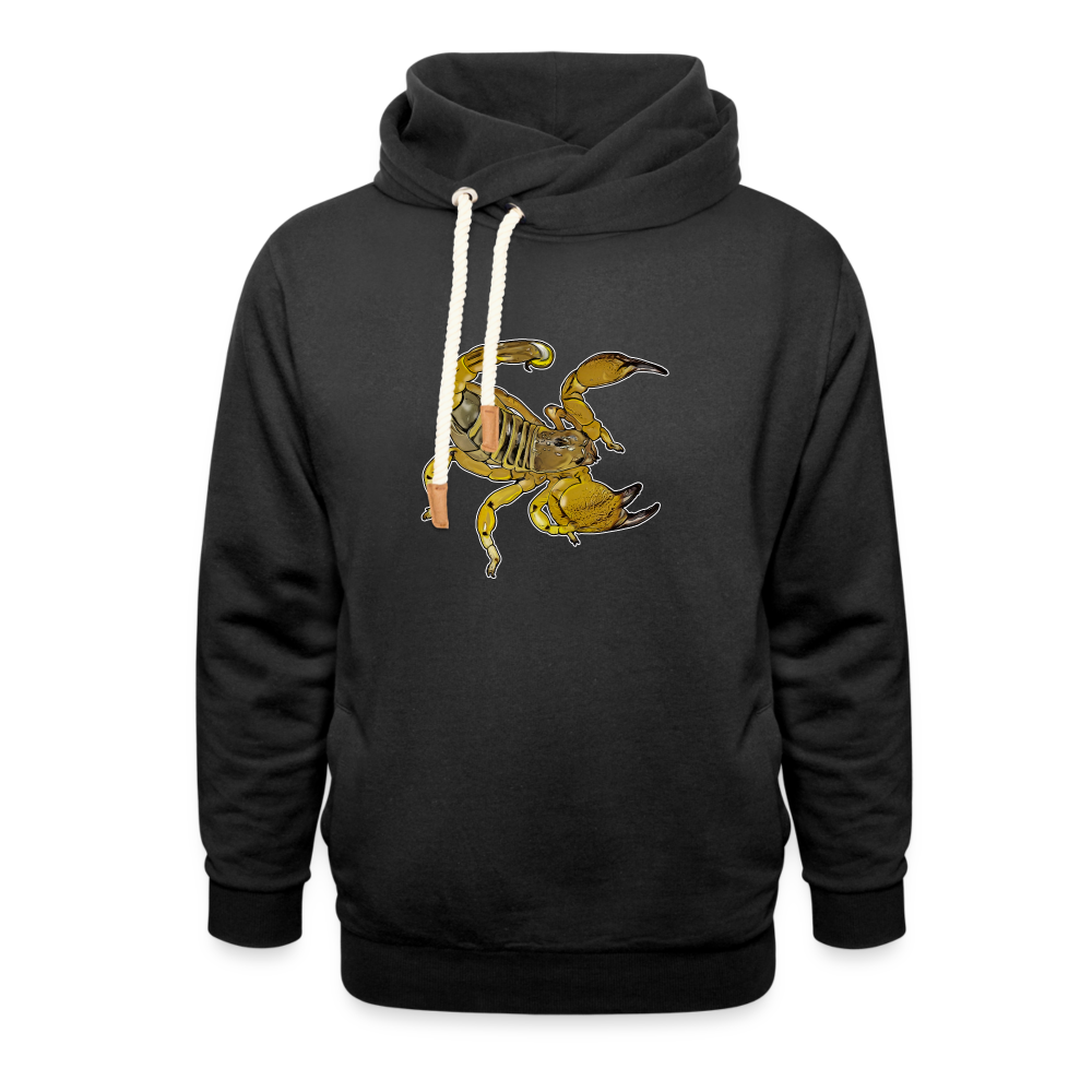 Unisex Schalkragen Hoodie Scorpio maurus palmatus - Schwarz