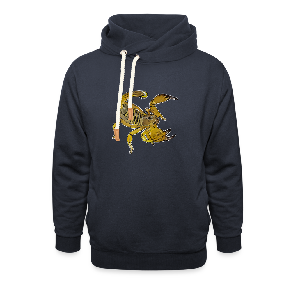 Unisex Schalkragen Hoodie Scorpio maurus palmatus - Navy