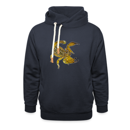 Unisex Schalkragen Hoodie Scorpio maurus palmatus - Navy