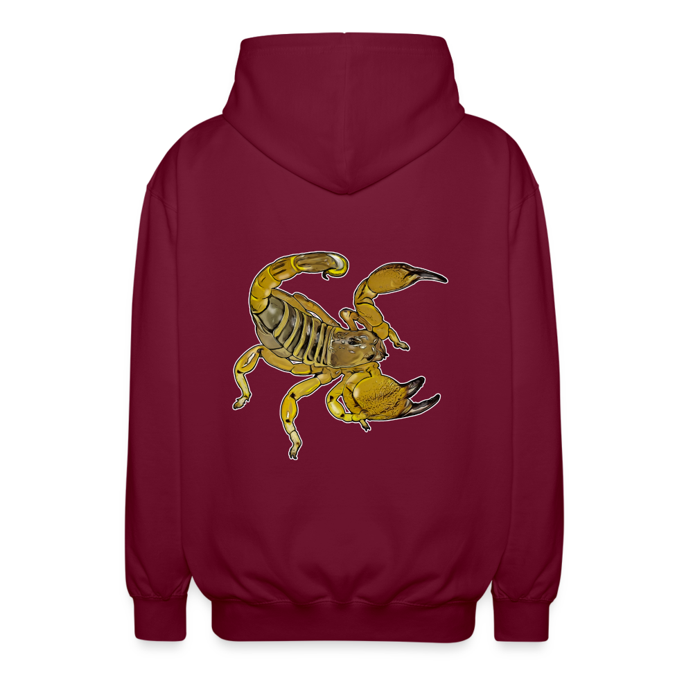 Unisex Zip-Hoodie Scorpio maurus palmatus - Bordeaux