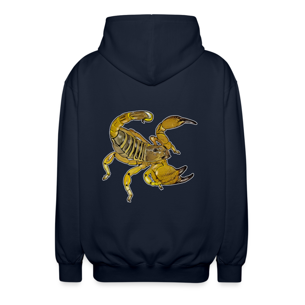 Unisex Zip-Hoodie Scorpio maurus palmatus - Navy