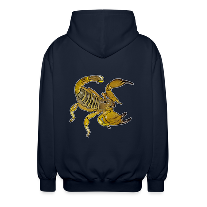 Unisex Zip-Hoodie Scorpio maurus palmatus - Navy
